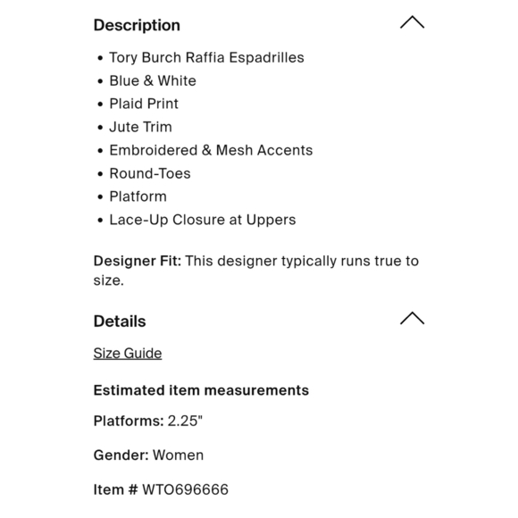 TORY BURCH Raffia Plaid Print Espadrilles - Picture 9 of 9